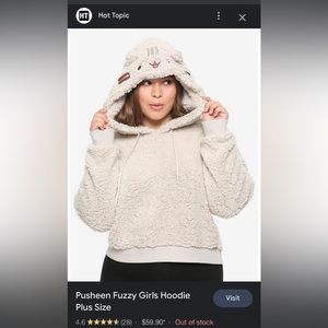 Pusheen girls fluffy hoodie (new with tags)🤩